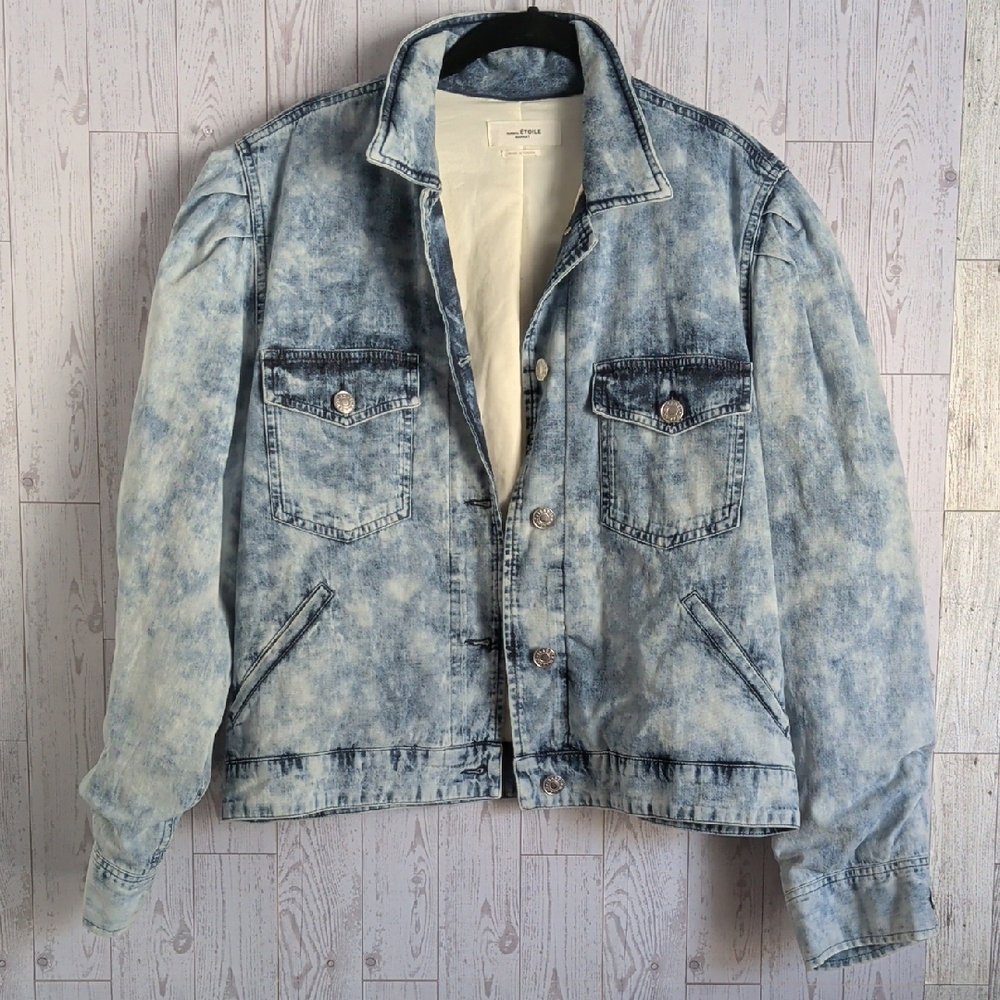 Isabel Marant Light Blue Acid Wash Denim Jacket